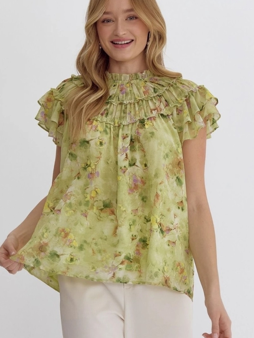 Entro Floral Print Blouse